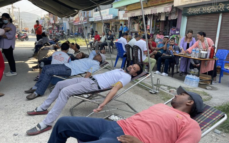 छुवाछुत अन्त्यका लागि तनहुँमा रक्तदान, १०२ युनिट रगत संकलन