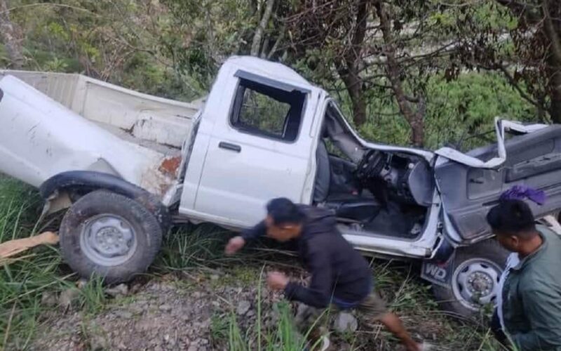 स्याङ्जामा गाडी दुर्घटना हुँदा चालकको मृत्यु ३ जना घाइते